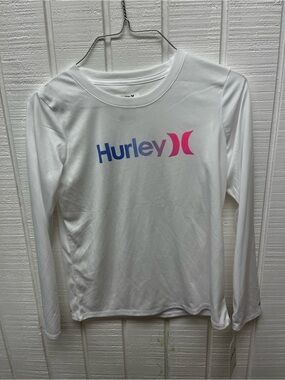 Hurley NWT Boys Size 10/12 UPF 50+ Long Sleeve Tee New With Tags Lightweight